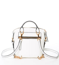  White Leather Backpack Purse