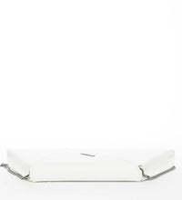 Angelica White Leather Clutch Bag