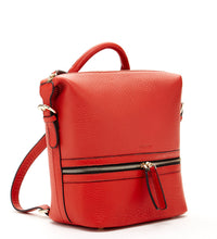 Ashley Red Leather Backpack Purse