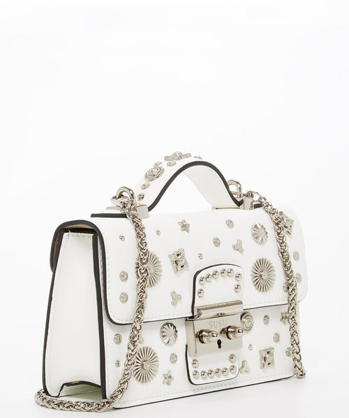 The Hollywood White Leather Crossbody Bag