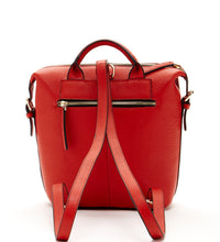 Ashley Red Leather Backpack Purse