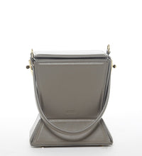 Amber Leather Bucket Bag Gray