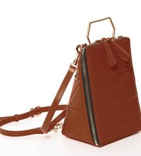 Heidi Brown Leather Backpack Purse