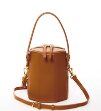 Harper Amber Brown Leather Bucket Bag