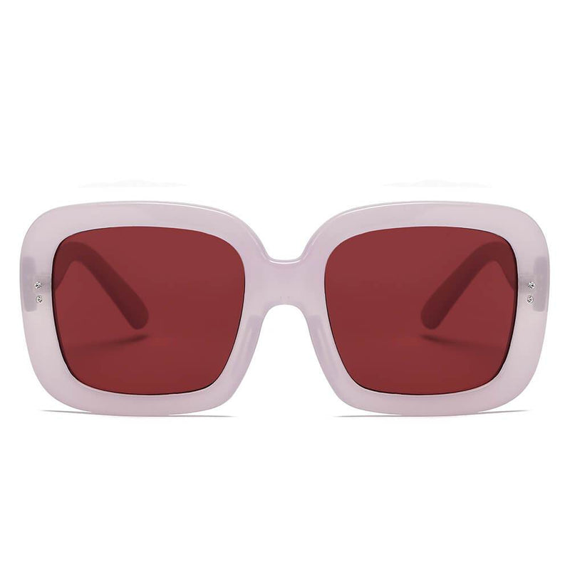 Women Retro Trendy Vintage Bold Square Oversize Sunglasses