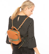 Ashley Small Brown Leather Backpack