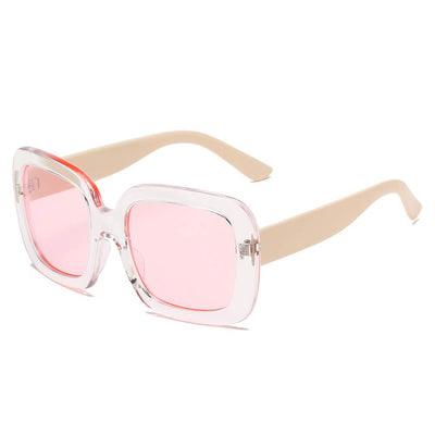 Women Retro Trendy Vintage Bold Square Oversize Sunglasses