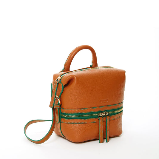 Ashley Small Brown Leather Backpack